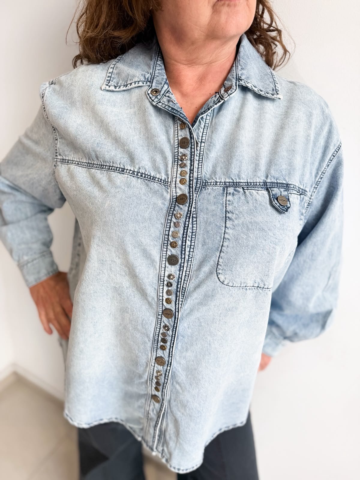 CAMISA ASARINA CELESTE DENIM - Imagen 6