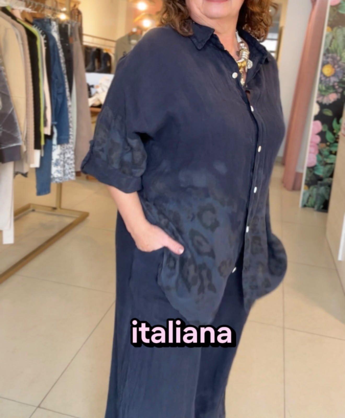 Conjunto italiano 8528 azul print - Imagen 6