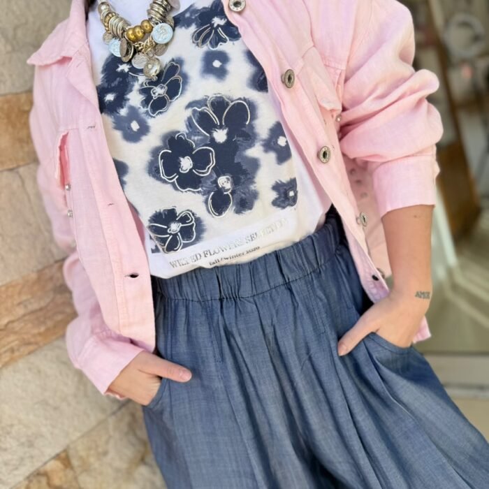 REMERA FLORES azules 5000013