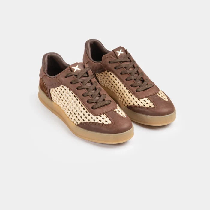 zapatilla isla chocolate cuero